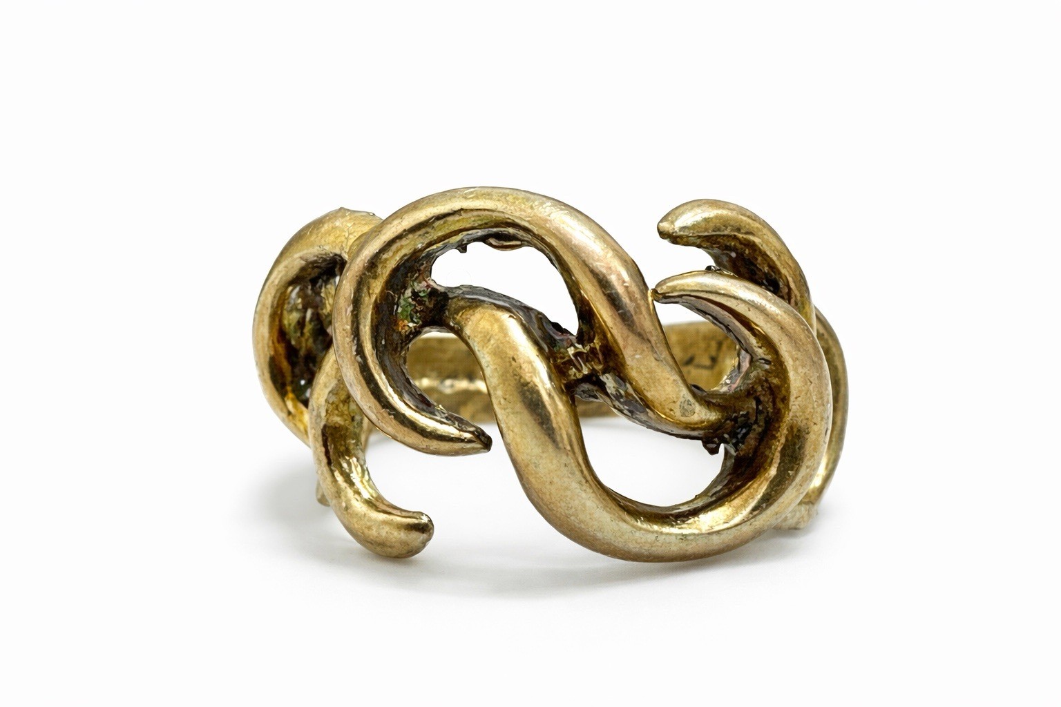 Sterling Silver Abstract Wave Statement Ring Size… - image 13