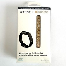 Fitbit Luxe gorjana Parker Link Bracelet Straps Soft Gold Stainless Steel 