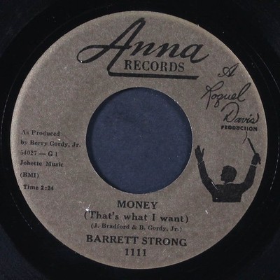 BARRETT STRONG: money / oh i apologize ANNA 7'' Single 45 RPM