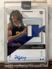 2025-26 Panini Signature Series Jayden Quaintance On Card Auto Patch 33/49 NIL