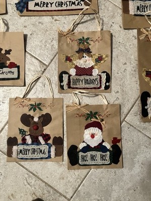 Festive Holiday Gift Bags Set Of 26 All w/Handles, Some With Matching Gift Card