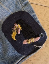 Vtg 50s Mid-Century Unbranded Selvedge Denim Work Apron With Patch No Strings