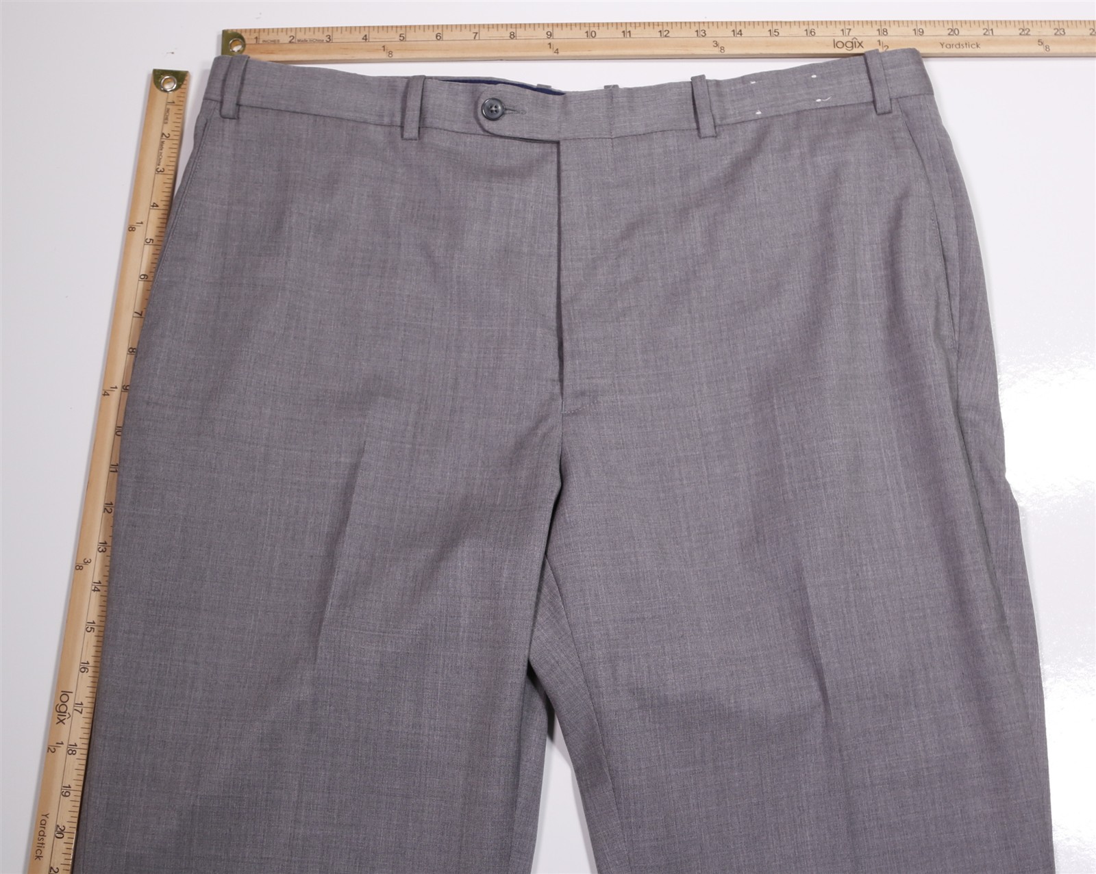 Peter Millar Solid Light Gray Wool Stretch Flat F… - image 4