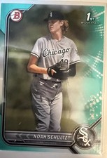 2022 Bowman Draft - Noah Schultz #BD-56 Aqua /199 (RC) White Sox Rookie