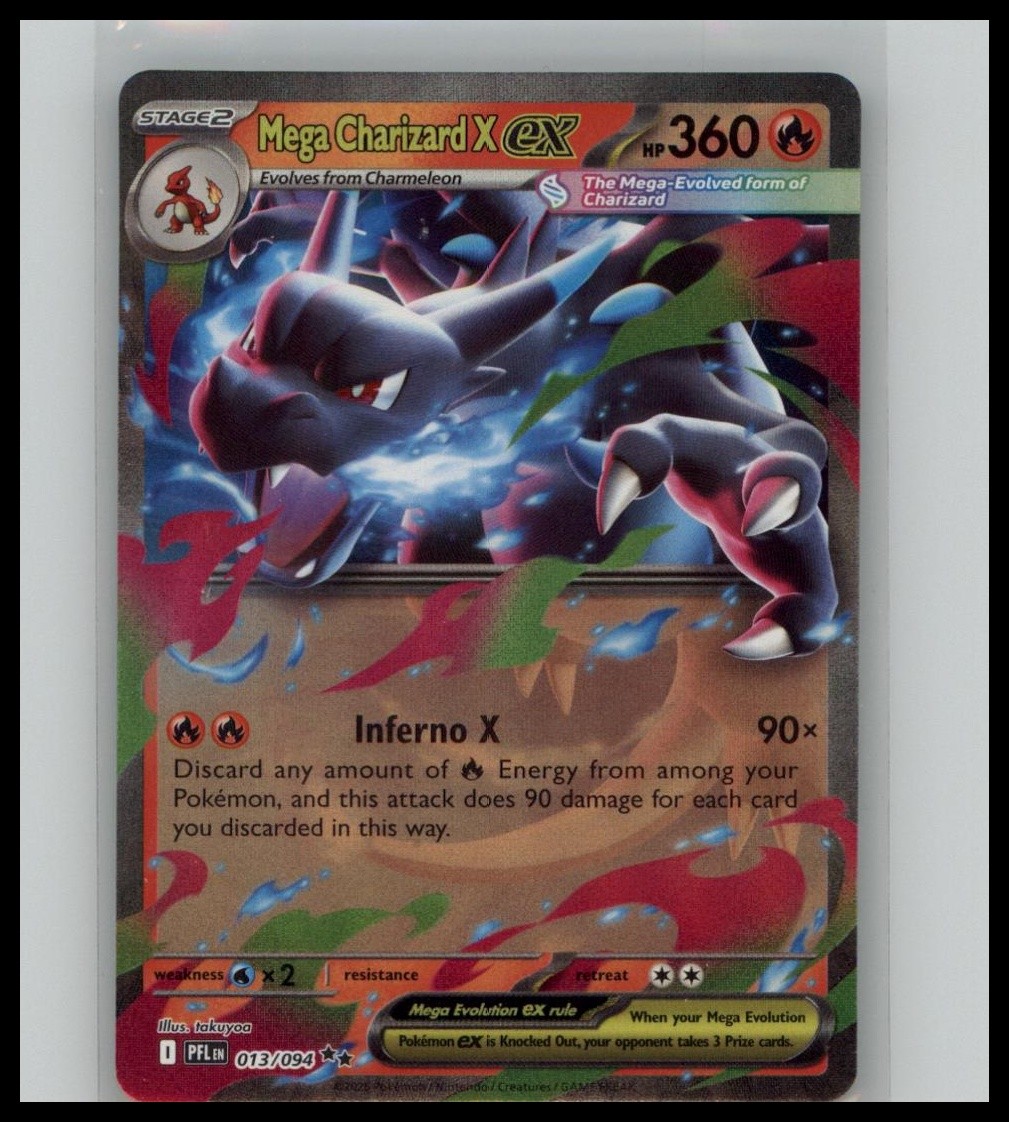 #013/094 Mega Charizard X ex Near Mint or Better tcg ME02: Phantasmal Flames
