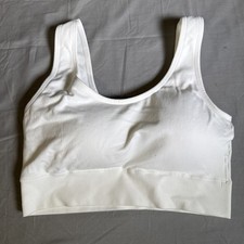 Member's Mark Seamless Racerback Sports Bra Women's XL White Athletic Yoga