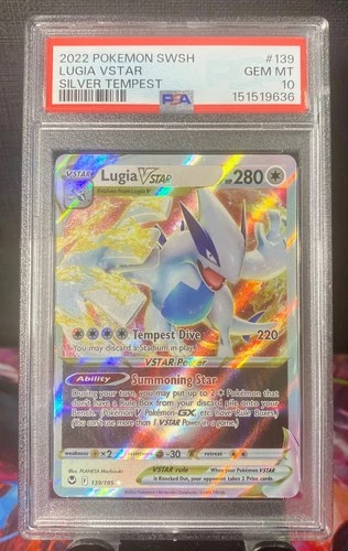 PSA 10 Lugia VSTAR 139/195 Silver Tempest Pokemon Card