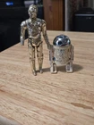 1977 Vintage Star Wars R2-D2 Solid dome C-3PO Action Figures Lot Original Kenner