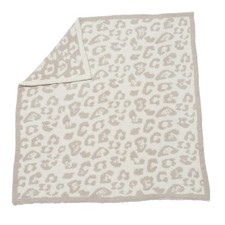 Barefoot Dreams CozyChic Barefoot in The Wild Baby Blanket - Stone/Cream