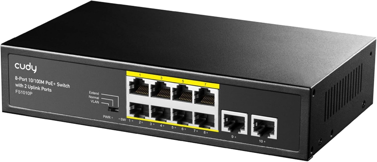 Switch PoE+ 8+2 Porte FS1010P 120W Metallo | Ideale CCTV e VLAN