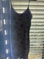 Vintage Floral Lace Trim Slip Dress