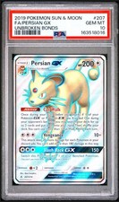 2019 POKEMON SUN & MOON UNBROKEN BONDS #207 FULL ART/PERSIAN GX PSA 10 on eBay