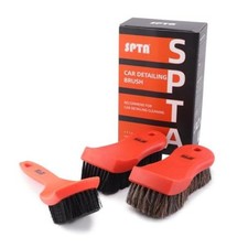 3Pcs Car Detailing Brush Kit, Leather Textile Interior Brush, Comfortable