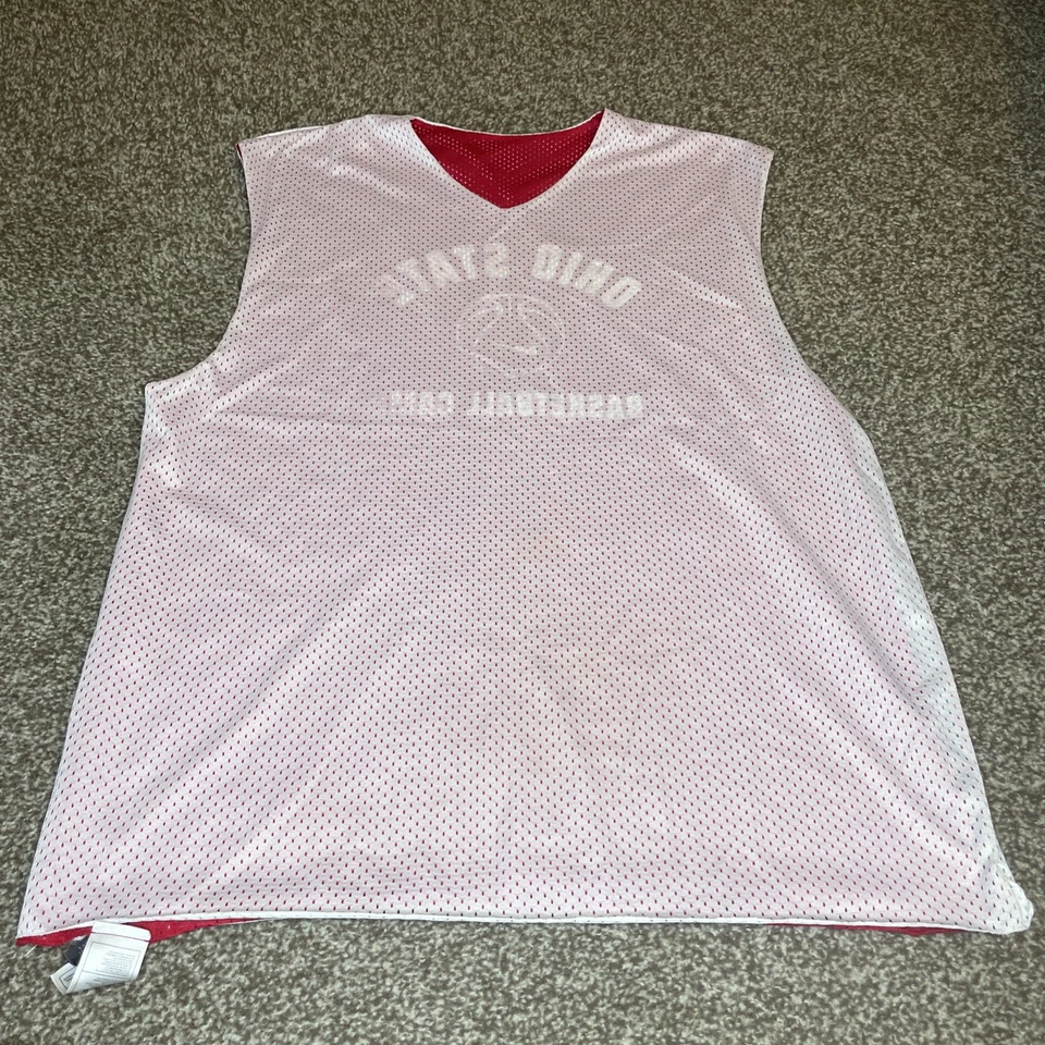 Camiseta deportiva de malla para hombre Nike Ohio State Basketball Camp etiqueta plateada XL Y2K OSU Buckeyes Foto 4 de 4