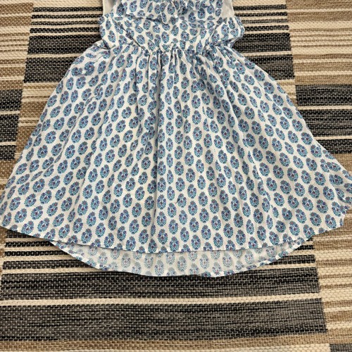 Tea Collection Girls Ruffle Hi Lo Dress Sleeveless Ruffled V Neck Blue Size 5 - Picture 3 of 12