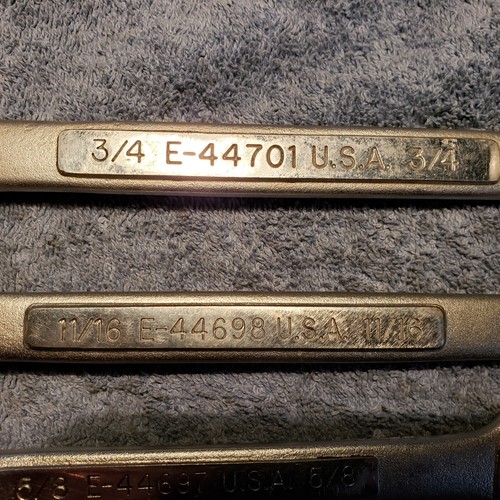 VINTAGE SET OF 7 Craftsman "E" series combination wrenches 12 pt. USA - 第 14/20 張圖片