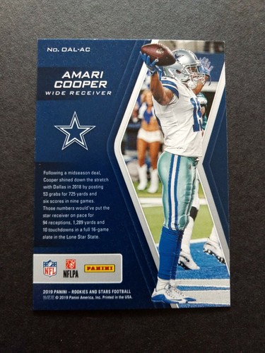 AMARI COOPER 2019 Rookies & Stars ON ANOTHER LEVEL #OAL-AC Dallas Cowboys - Picture 2 of 2