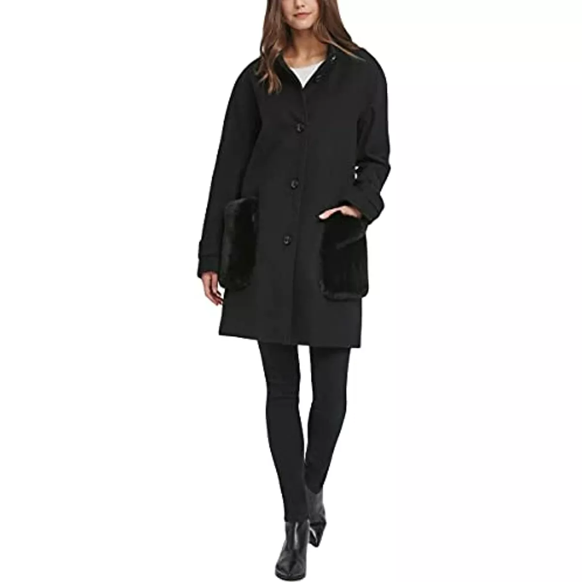 Dkny pocket trench clearance coat