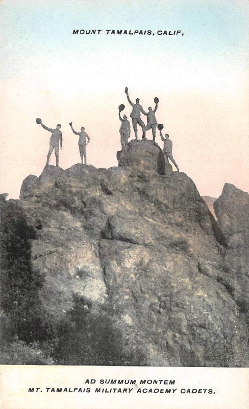 Mount Tamalpais, Marin County, CA Military Academy Cadets 1910s Antique Postcard