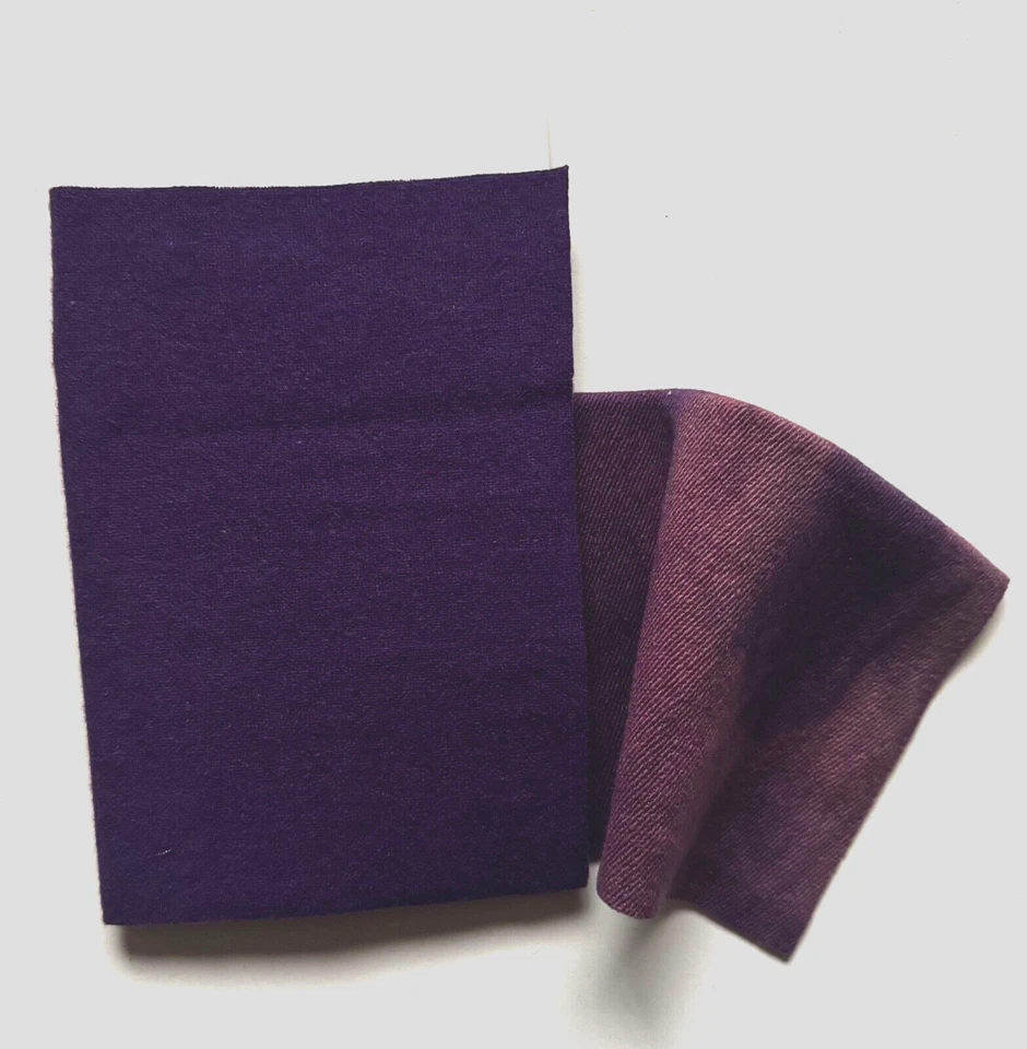 Lana teñida a mano - aplique/alfombra/gancho (2) 7" x 10" tamaño proyecto púrpura 1 Foto 3 de 3