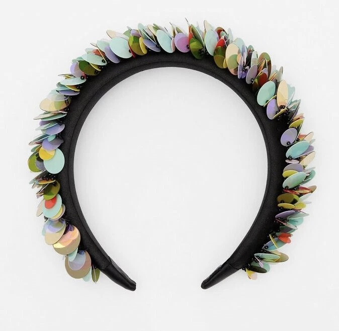 Zara Sequin Headband Hair Accessories Beaded Jewel Jewelry