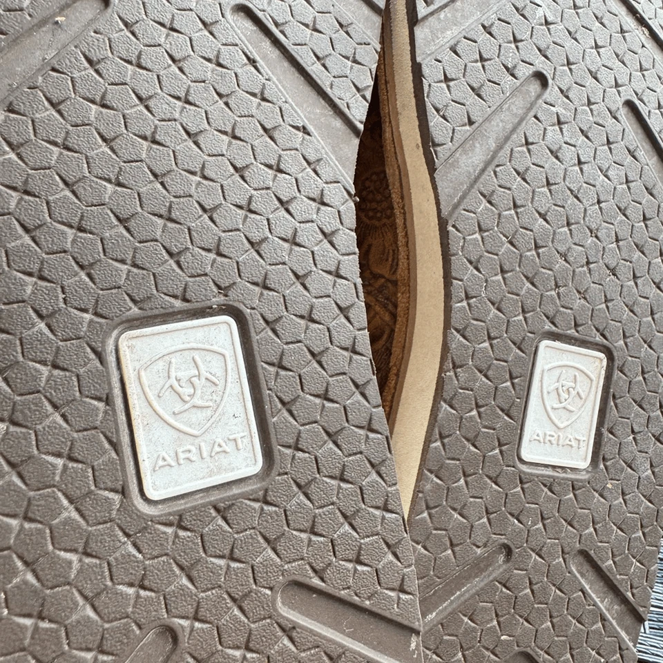 Zapatos sin cordones Ariat para mujer de cuero en relieve talla 5,5B florales tooled Western Foto 4 de 4