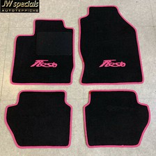 Autoteppich Fußmatten für Ford Fiesta MK7 schwarz pink bj2008-2016 Absatzschutz