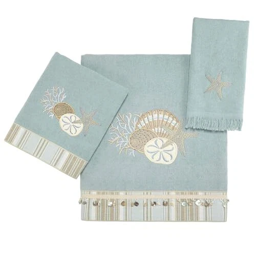 Toalla de algodón suave y absorbente Avanti Linens para manos, estilos surtidos, colores  Foto 4 de 4