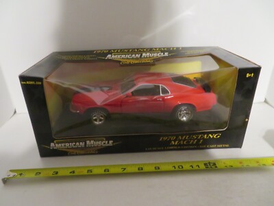 American Muscle Ertl 1970 Ford Mustang Mach 1 Red 1:18 Scale 2003 MISB