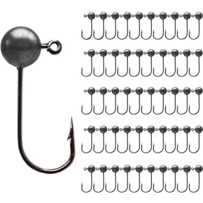 100pcs Round Ball Crappie Jig Heads Hook DIY Fly Tying Jigs Lure 1/64 1/32 1/16