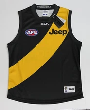 Richmond Tigers AFL / Jeep - Men's Black/Yellow BLK Jersey - Size (M) Medium