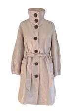 So Marilyn Marilyn Moore Womens Lilac Shimmery Linen Belted Trench Coat. Uk 14
