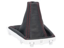 SCHALTMANSCHETTE FUR FORD KUGA 3 2019-2023 SCHALTSACK NATURLEDER NAHT ROT