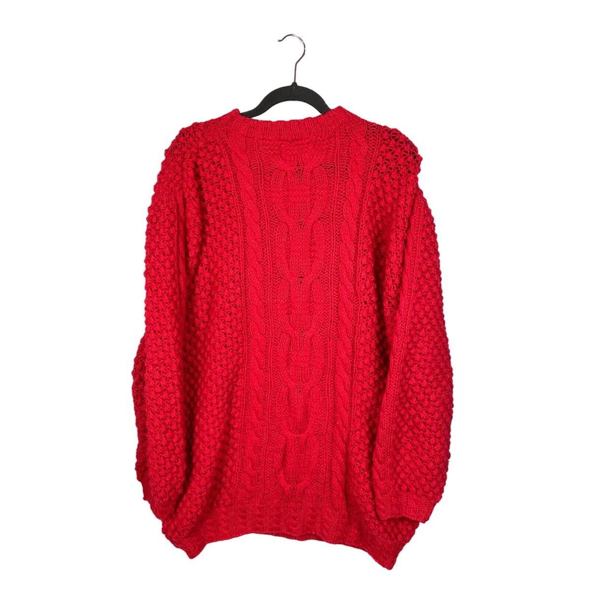 Vintage French Connection no2 Compulsove Red Cable Knit