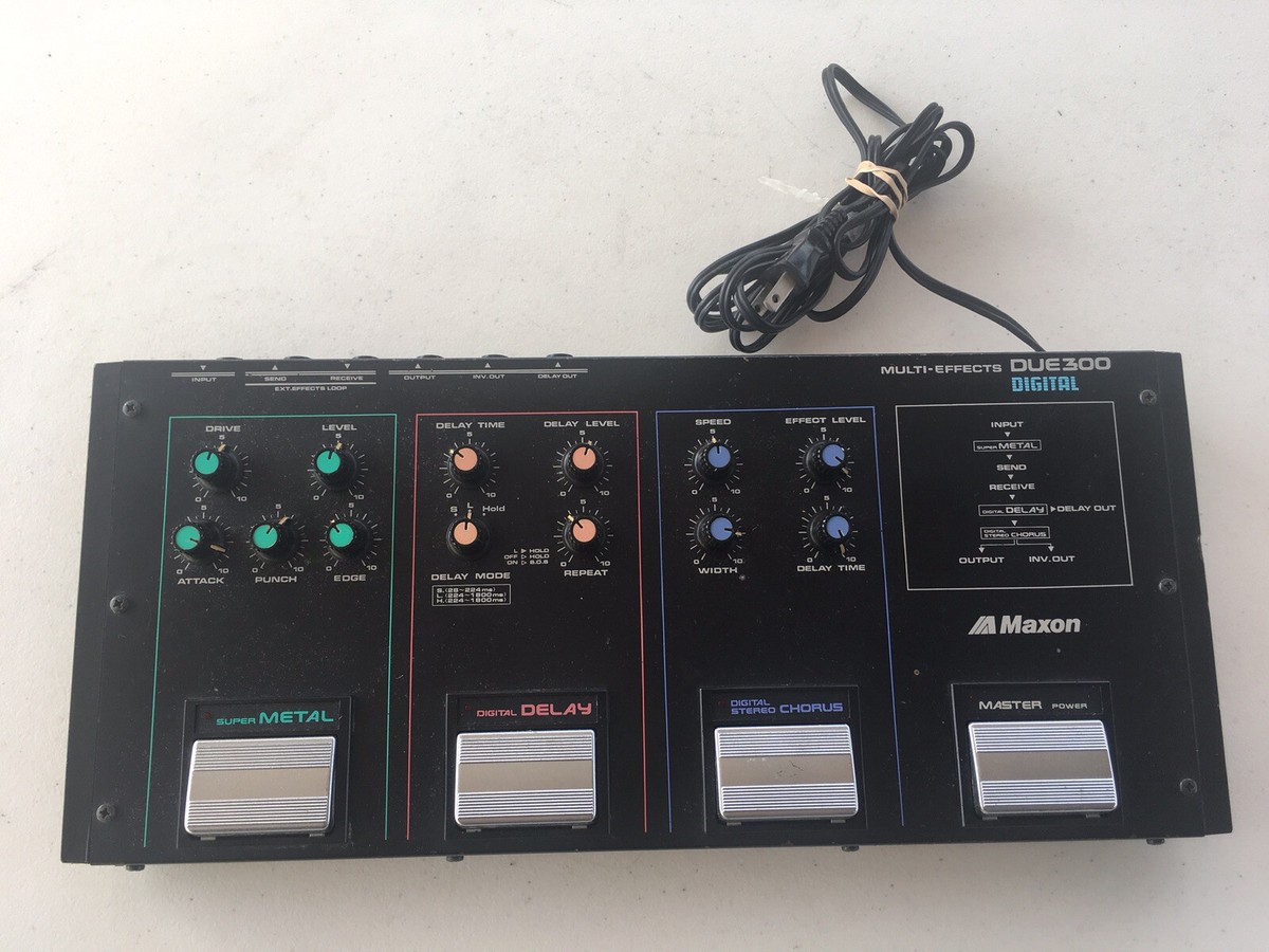 Maxon DUE-3 Digital Multi Effects Processor Vintage Super Metal
