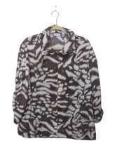 Chico's Jacket Active Wear Zenergy 3 XL Full Zip Animal Print Lgt Wgt EUC
