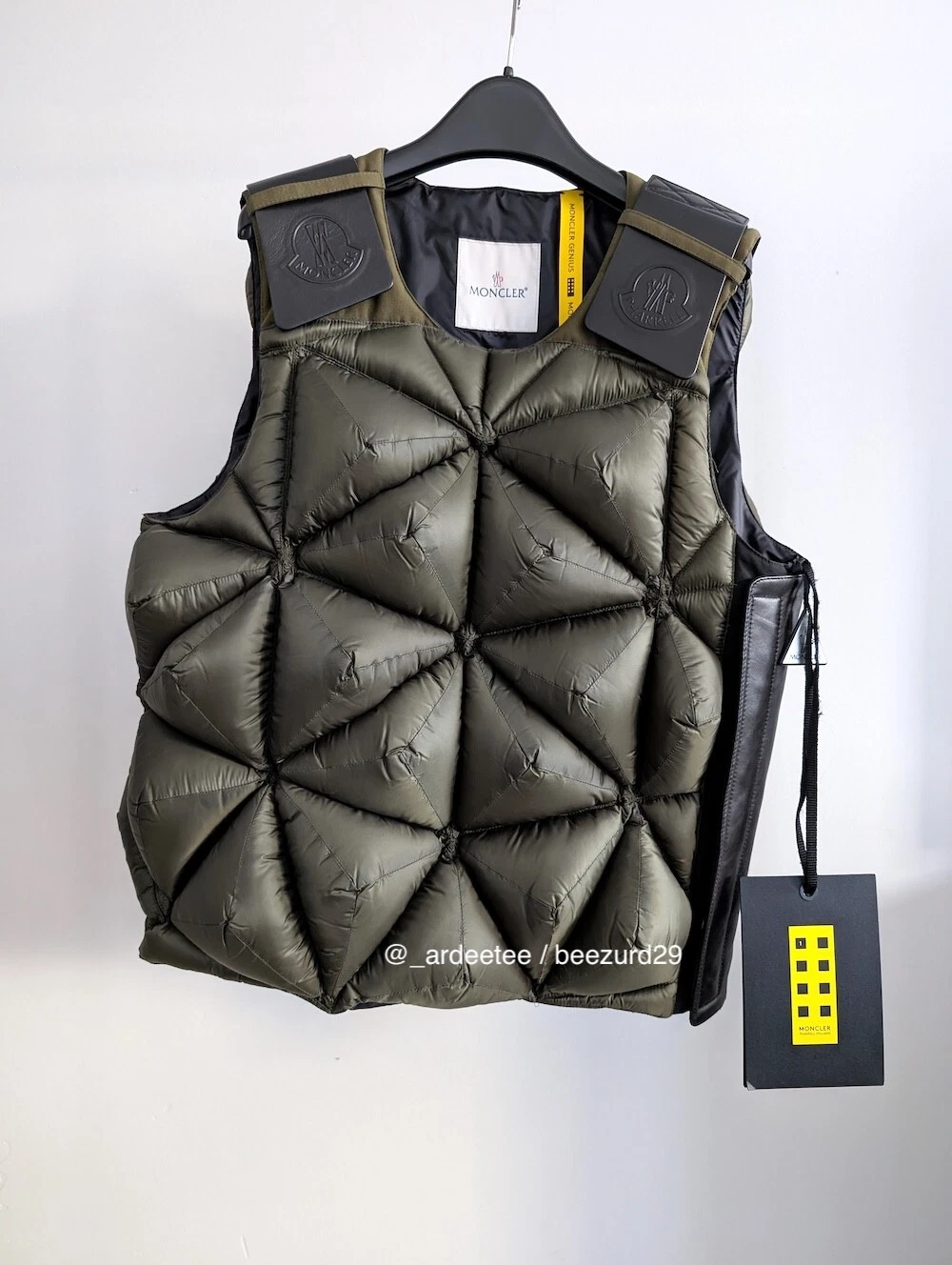 Moncler — MONCLER PHARRELL RARE HOLLY QUILTED DOWN PUFFER VEST FW23 $3,290 (GREEN,2)