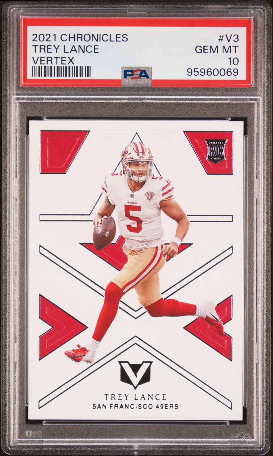 2021 Panini Chronicles Vertex #V3 Trey Lance Vertex PSA 10