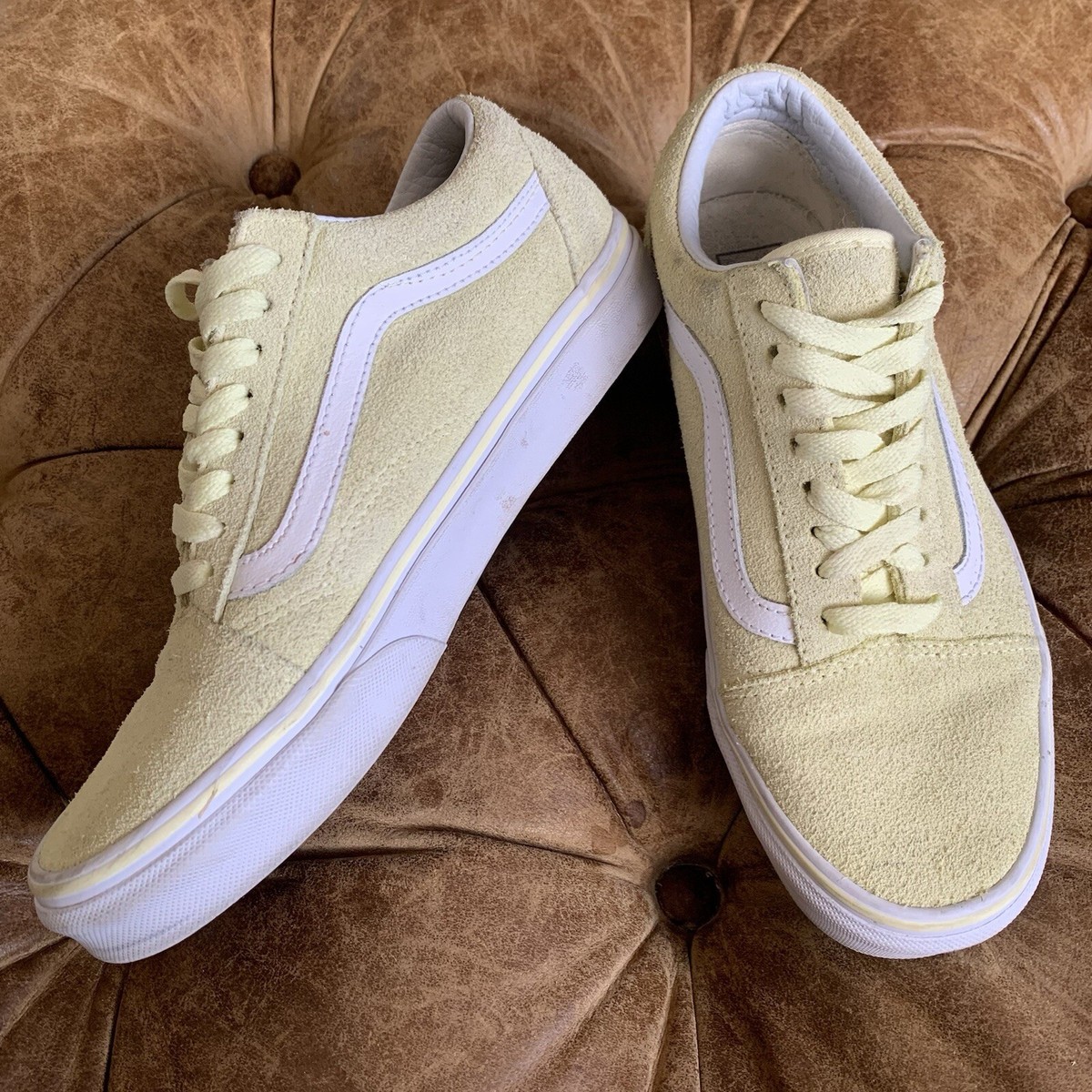 Vans “Off the Wall” Yellow Suede Sneakers Mens Size Women Size 8,  500714