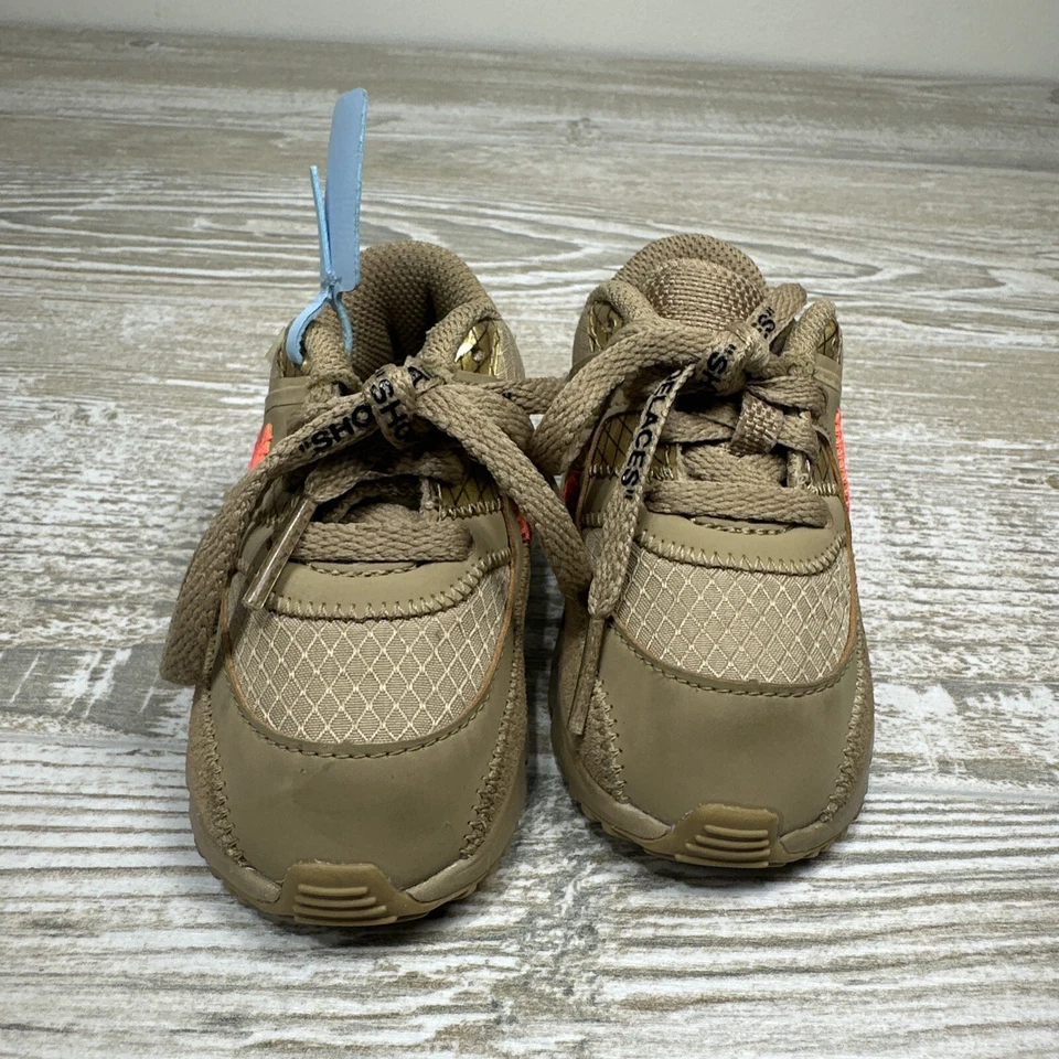 Nike Air Max 90 BT Off White Desert Ore TD BV0852-200 Size 5c Virgil Toddler - Image 3 of 4