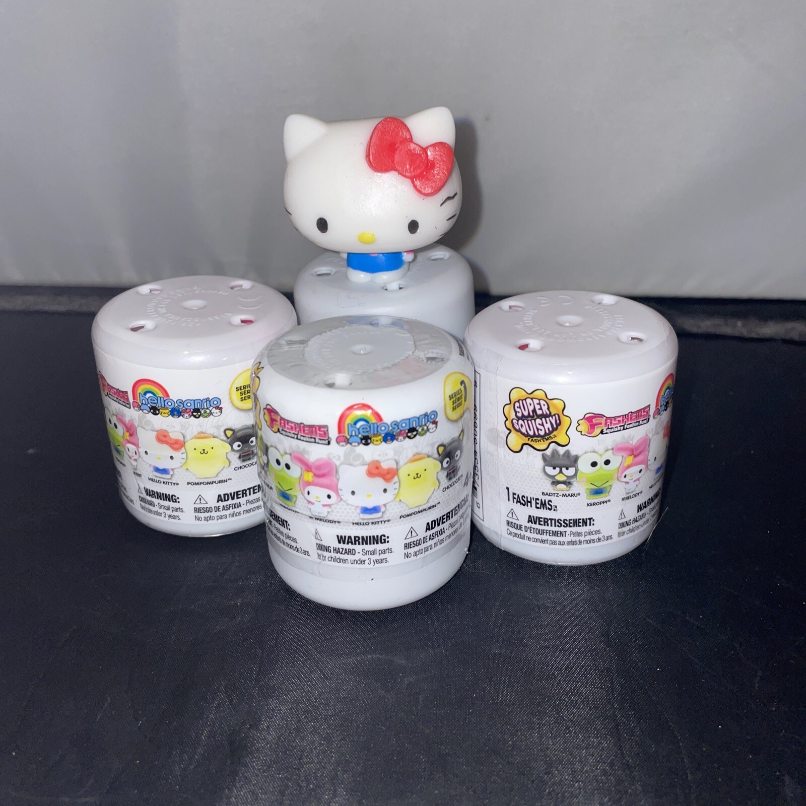 Sanrio Hello Kitty Super Squishy Fashems Blind mystery Capsule 3 Blind & 1 Open