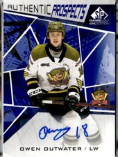 2021-22 SP Game Used CHL #43 Owen Outwater Autographs Blue