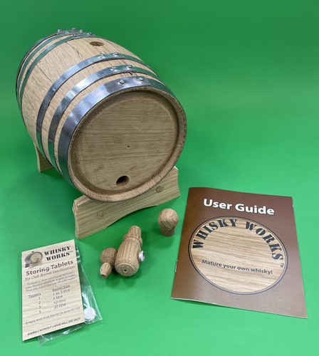 Whisky Works “Solo” 1 Litre American White Oak Cask Wood Barrel Kit - New
