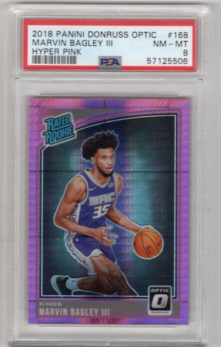 2018 Marvin Bagley III PSA 8 Panini Donruss Optic Hyper Pink NM-Mt Rookie