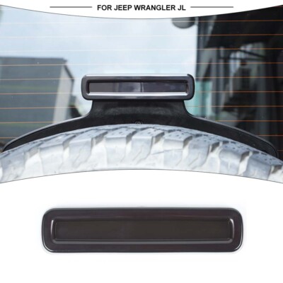 Smoken Black Rear High Brake Light Lamp Cover Trim For Jeep Wrangler JL 2018-24