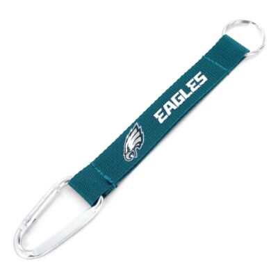 2025 SUPERBOWL NFL Green Philadelphia Eagles 8'' Carabiner Lanyard Keychain