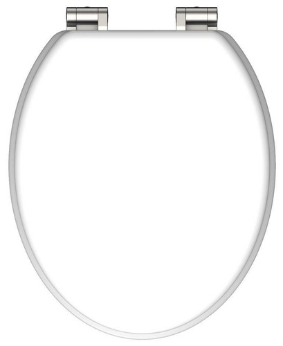 Schütte Wood Core Toilet Seat Spirit White with Automatic Lowering 375x450x55mm  - Picture 5 of 6
