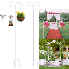 Weiß Schäferhaken 2x 240CM Schäferstab Laternenstab Hirtenhaken Garten Hochzeit