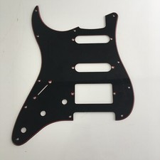 Relic Made In USA 3 Ply Black Red Custom Strat Lefty Fender Pickguard SSH Left