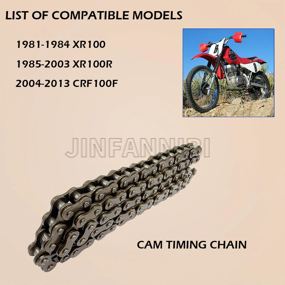 Camshaft & Rocker Arm Sprocket 30T & Timing Chain Kit for Honda XR100R 1985-2003 - Image 4 of 4